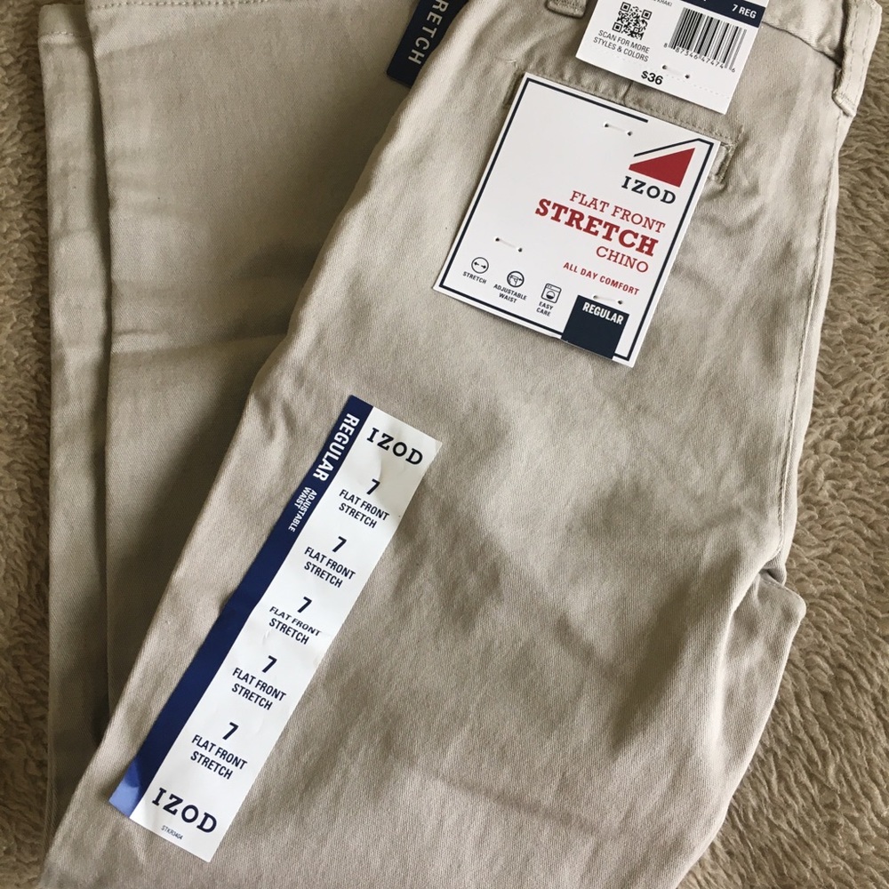 Brand New with tags Izod Khaki uniform pants - Picture 2 of 4